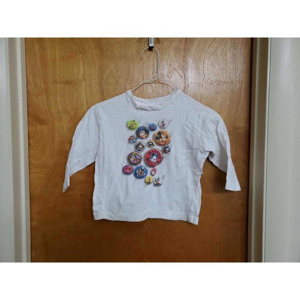 xxs 2/3 Disney Mickey Mouse long sleeve white t shirt